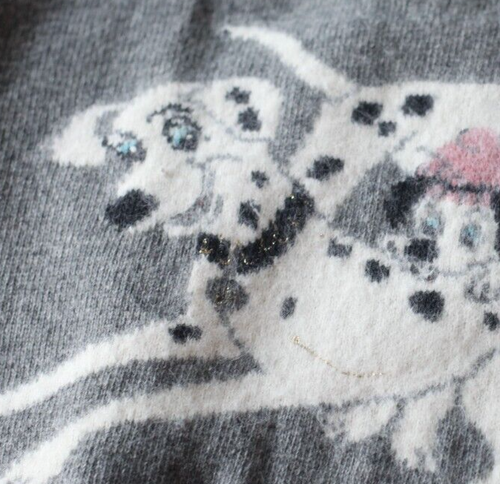 Disney 101 Dalmatiner Pullover 100 % Wolle grau Pullover Made in Italy Damen groß - Bild 15 von 19