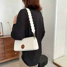 Borsa shopper donna manici tracolla grande capiente pelle sintetica bianco 2011