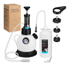 DURATECH 2L Manual Brake Bleeder Kit W/Fluid Pressure Bleeder 3 Cylinder Adapter