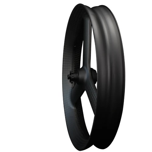 26er Carbon 3 Spokes Wheels Snow Fat Tire Bicycle Disc Brake Wheelset Tubeless - Picture 2 of 12