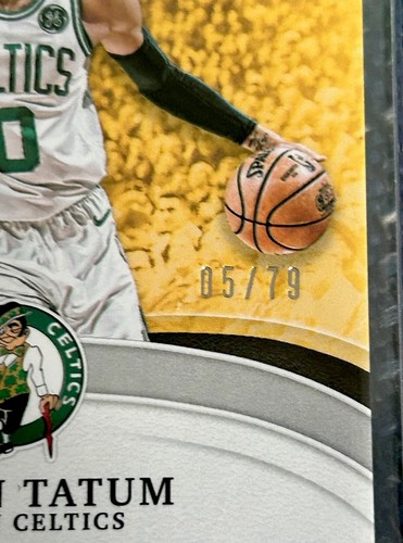 Jayson Tatum 2018-19 Prizm Opulence Gold /79 SP Autograph Auto Celtics USA ☘️ - Picture 5 of 5