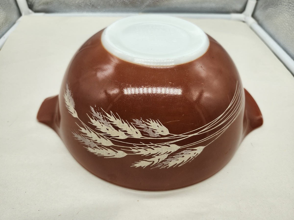 Pyrex Autumn Harvest Wheat Bowl 442 Liter Burnt Orange
