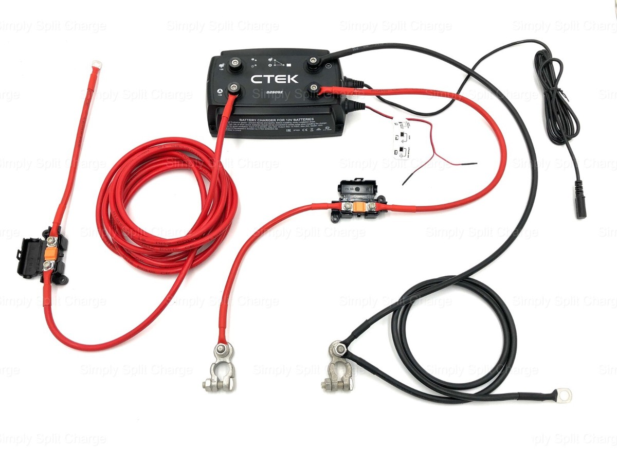 8MTR CTEK D250SE Dual 20amp DC-DC Charger / Split Charge Kit Euro