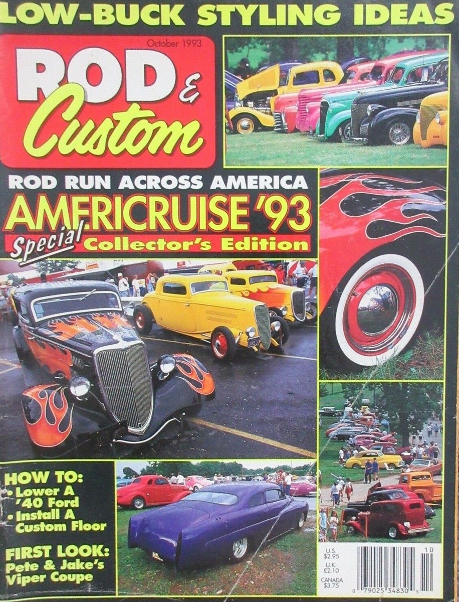 1993 OCT ROD & CUSTOM MAGAZINE CHEVY FORD CUSTOM CLASSIC CARS +