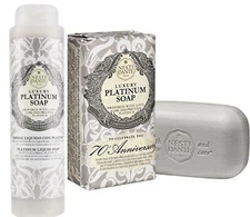RARE Nesti Dante 70 Anniversary Luxury Platinum Bar Soap & Liquid Shower Gel Set
