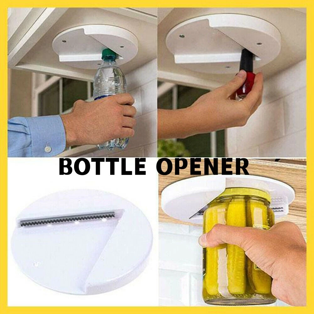 Great Choice Products GCP-5472473 Ez Jar Opener Weak Single Hand Under  Cabinet Counter Lid Opener Senior Arthritis