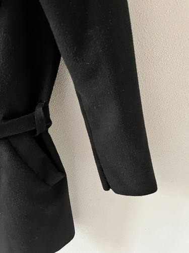 Salvatore Ferragamo Cape/Wickelmantel mit Gürtel - schwarz - Gr. S - Bild 4 von 7