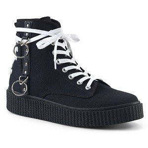 black sole platform sneakers