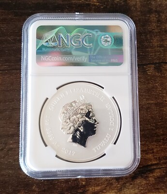 2017 Tuvalu Marvel Comics Spiderman Queen Elizabeth 1 oz .999