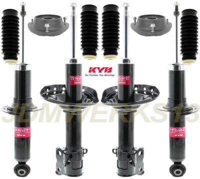 Genuine KYB 4 STRUTS SHOCKS STRUT MOUNTS & BOOTS KIT for SUBARU OUTBACK 13 14