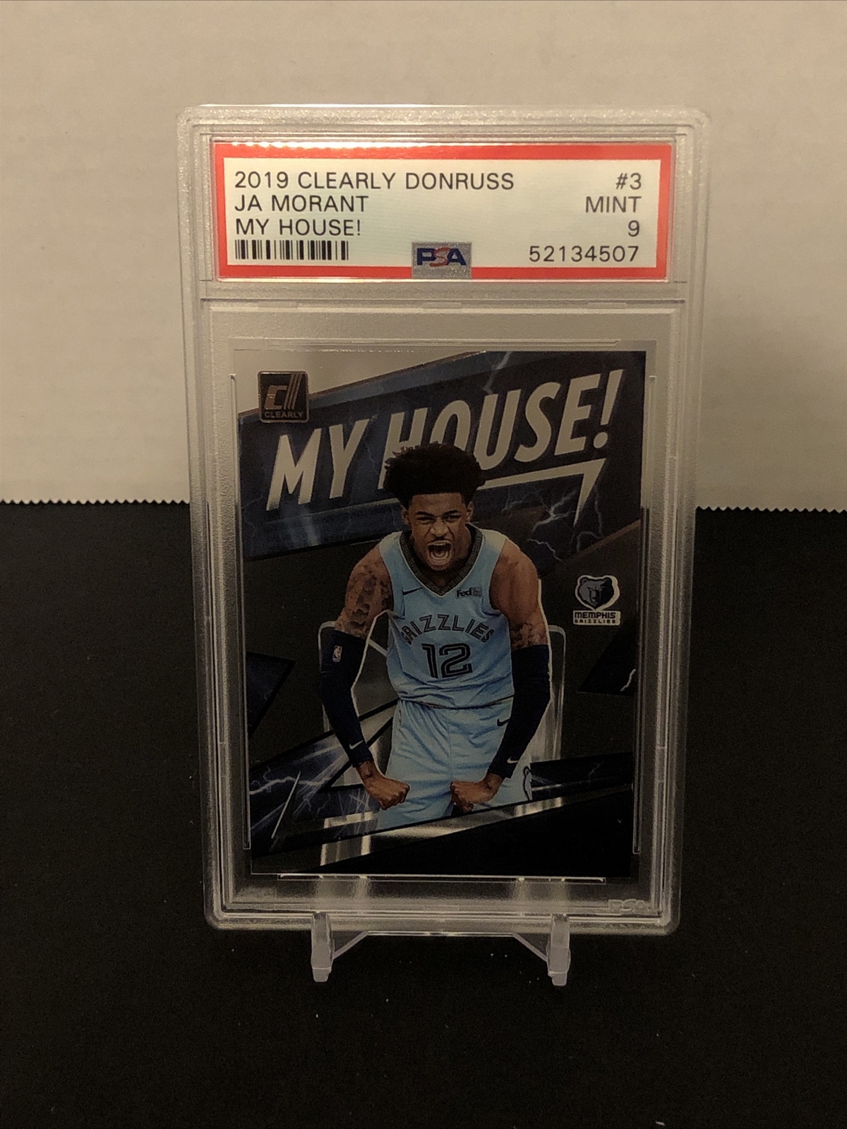 2019-2020 Panini Clearly Donruss Ja Morant My House! PSA 9 - Rookie!