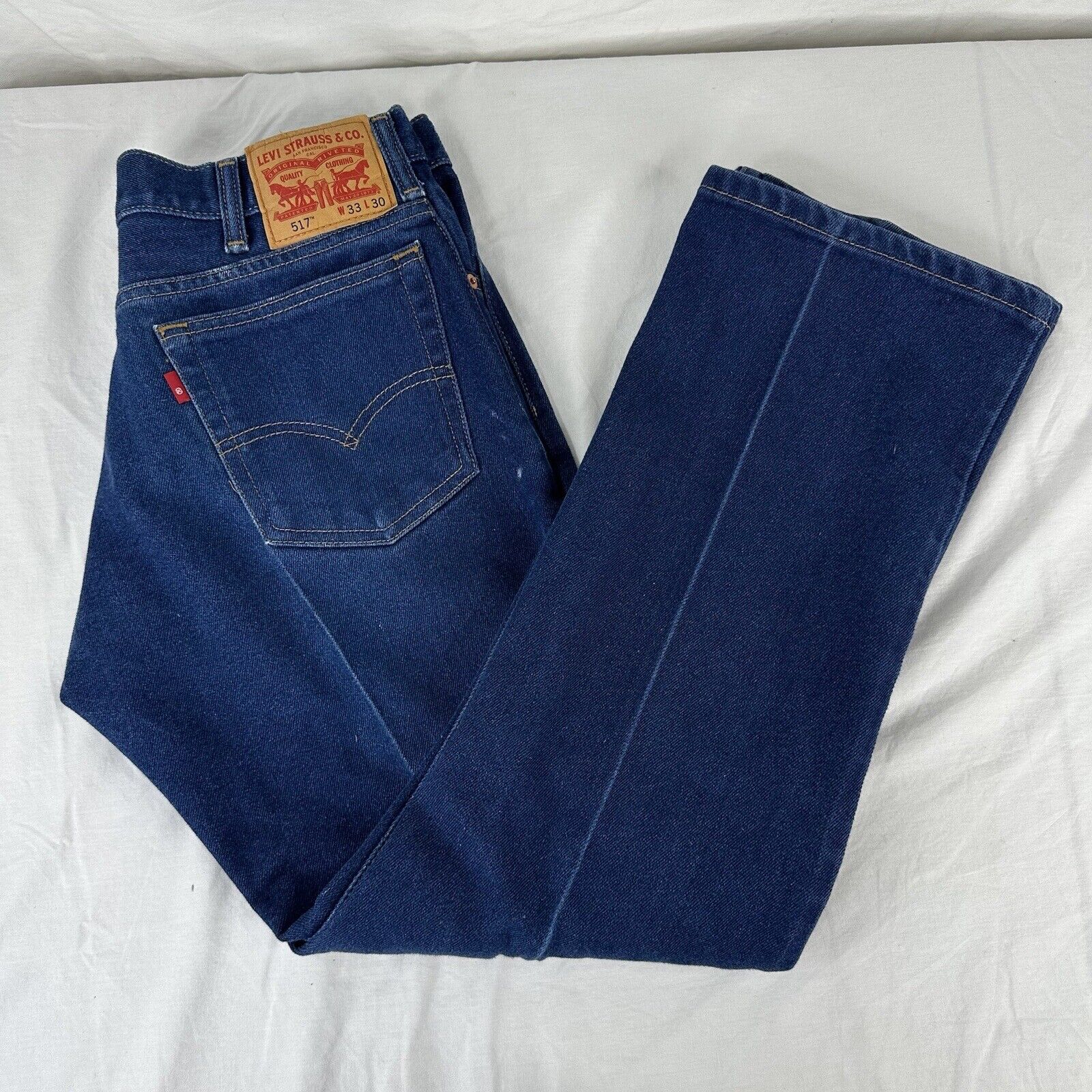 Vintage Levis 517 Jeans Mens 33X30 Dark Wash Blue… - image 3
