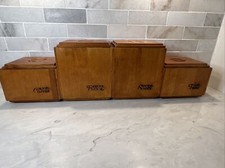 BARIBOCRAFT Baribo-Maid teak stained maple Wood Canister Set of 4