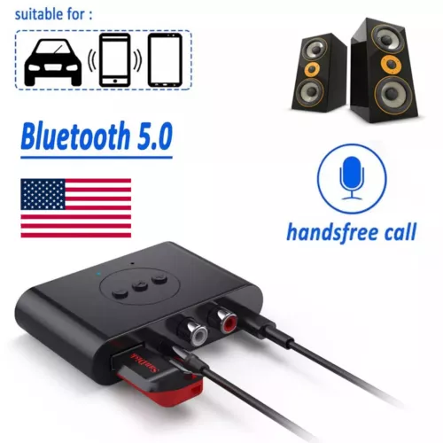 Bluetooth 5.2 Receiver NFC 3.5mm AUX RCA Wireless Audio Adapter for Home Stereo - Picture 1 of 7