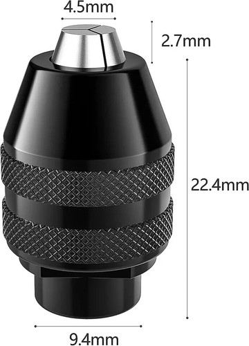 Confezione da 2 Mandrini Senza Chiave, da 1/32" a 1/8" Ricambio 4486 Mandrino per Trapano... - Foto 4 di 7