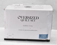 South Shore Vilano Spring Oversized Quilt Set 3 PIece Queen/Full Coronet Blue