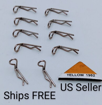 10pc RC Body Clips 90 Degree Angle For 1/18 & 1/16 Trucks etc Ships FREE From US