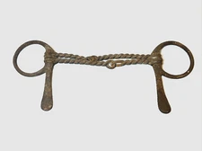 Vintage  Twisted Wire Bit Bridle Shank Snaffle Horse Tack Mule Western Decor Art