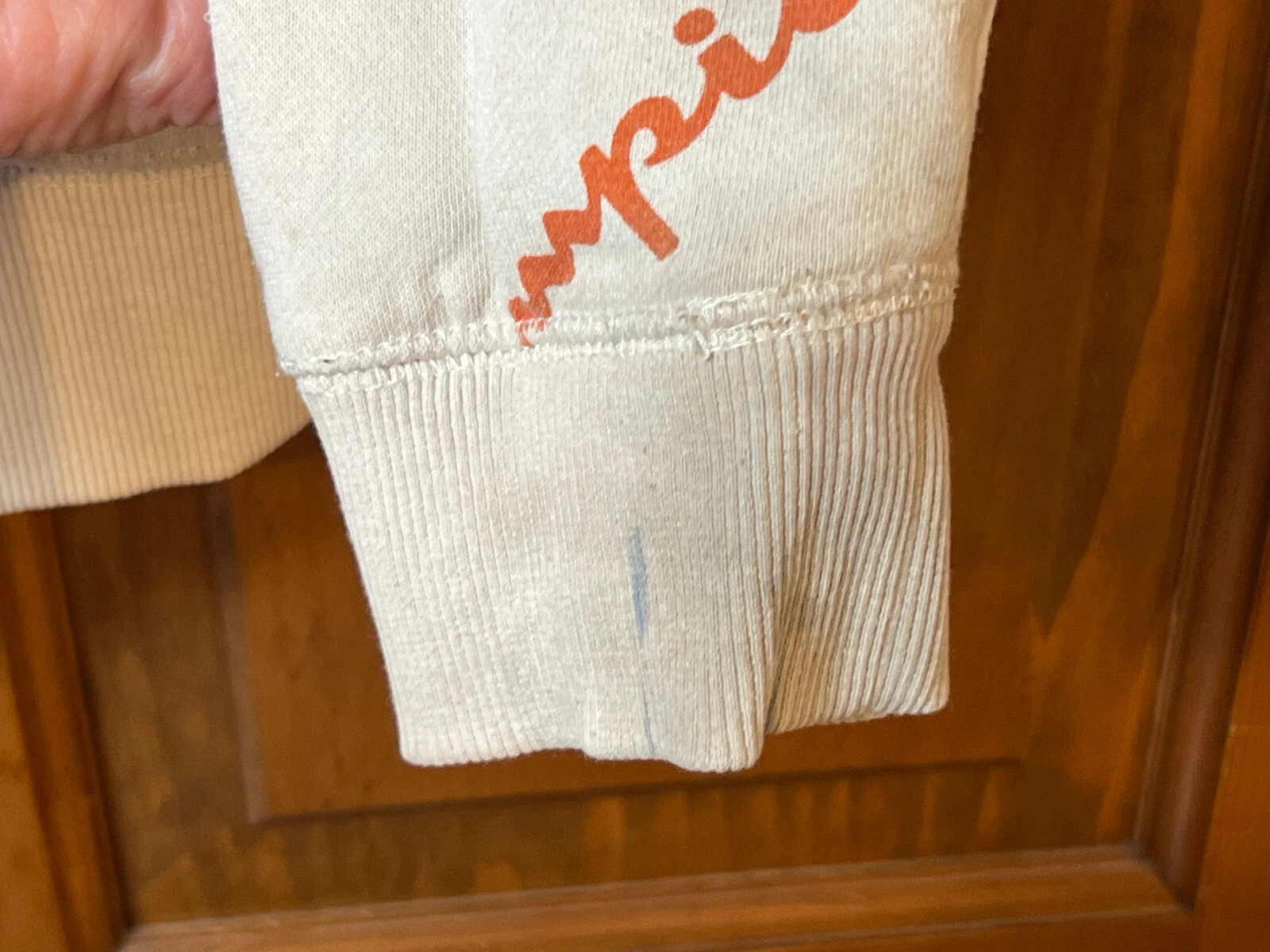 OFF WHITE Felpa con cappuccio Champion™ YOUTH taglia grande crema ""Champion"" tutto dapper ~ LEGGI