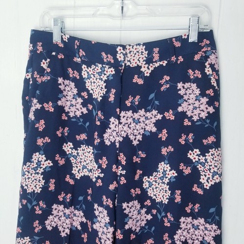 Loft Hose Damen Größe 6 blau rosa Blumenmuster weites Bein - Bild 13 von 17