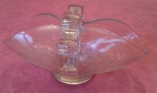 Superbe panier verre moulé