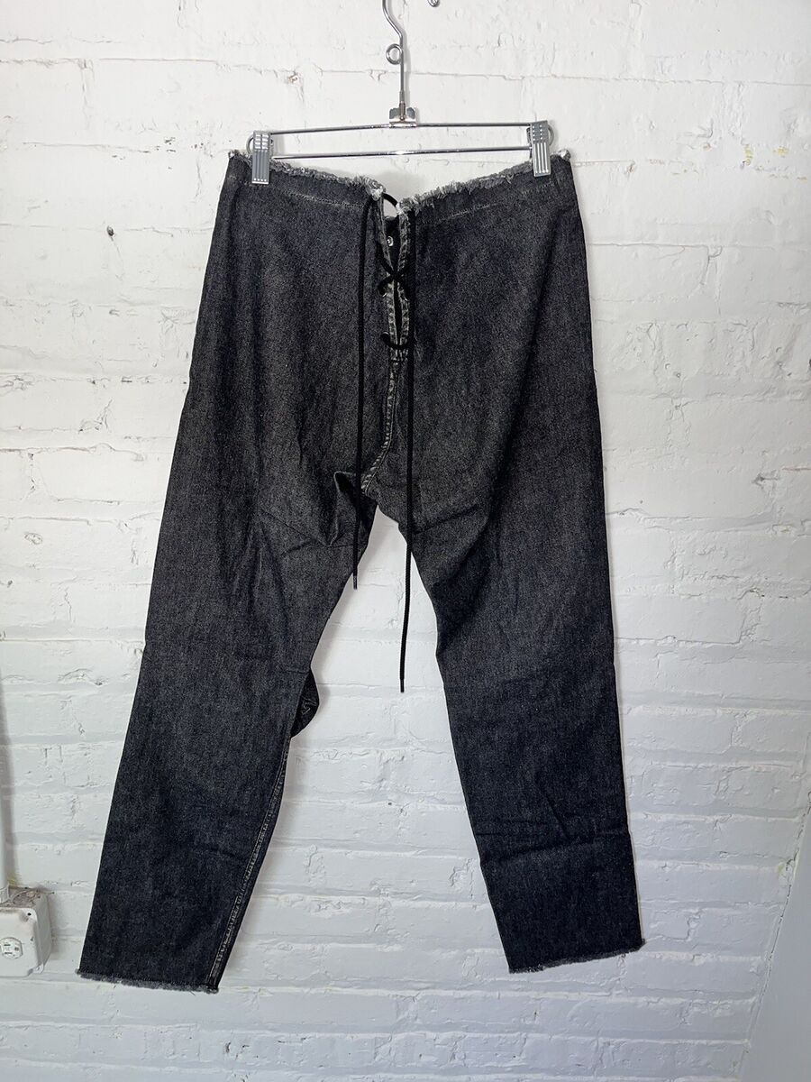 Yohji Yamamoto x Spotted Horse Corset-tie Gray Black Denim Yohji Yamamoto x Spotted Horse Corset-tie Gray Black Denim