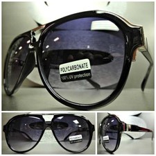 Men's Women CLASSIC VINTAGE RETRO Style SUN GLASSES SHADES Black  Silver Frame