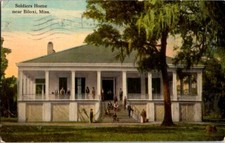 Vintage Postcard Soldiers Home near Biloxi MS Mississippi                  I-722