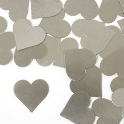 50 Metal Stamping Blanks Heart Blanks Aluminum BULK Hand Stamping
