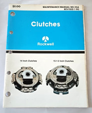 Rockwell Clutches Field Maintenance Manual No.25a 14 15-12 Inch Clutches Oem