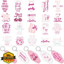 Motel Keychain UV DTF Wrap Stickers 8 Sheets ...