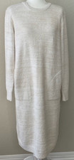 NWT SOFTIES Heathered Marshmallow 42  Crewneck Lounge Dress Heather Stone Sz S/M