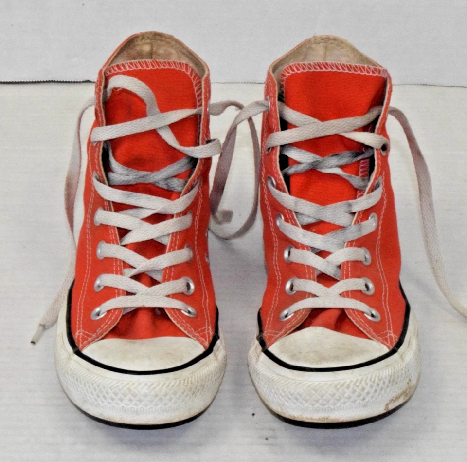 Tops altos vintage Converse All Star tamanho 5 Y2K laranja tangerina madura c.2005 - Imagem 2 de 4