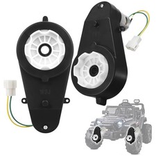 2Pcs 24V 40000RPM Kids Ride On Car Gearbox Motor Power Wheels Small, Black