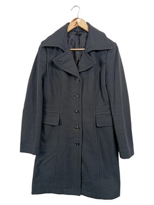 SISLEY Damen Wollmantel Gr. 38/M Grau Klassisch Elegant Wintermantel