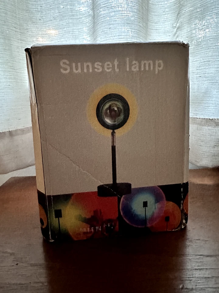 Lámpara de Proyección Puesta de Sol Arco Iris LED Luz Nocturna Fotografía Iluminación Pared Hogar Foto 4 de 4