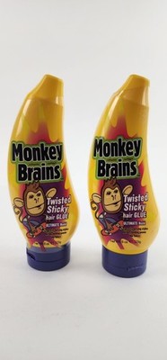 Monkey Brains Twisted Sticky Hair Glue Ultimate Hold NOS 8 oz (2 Pack) 