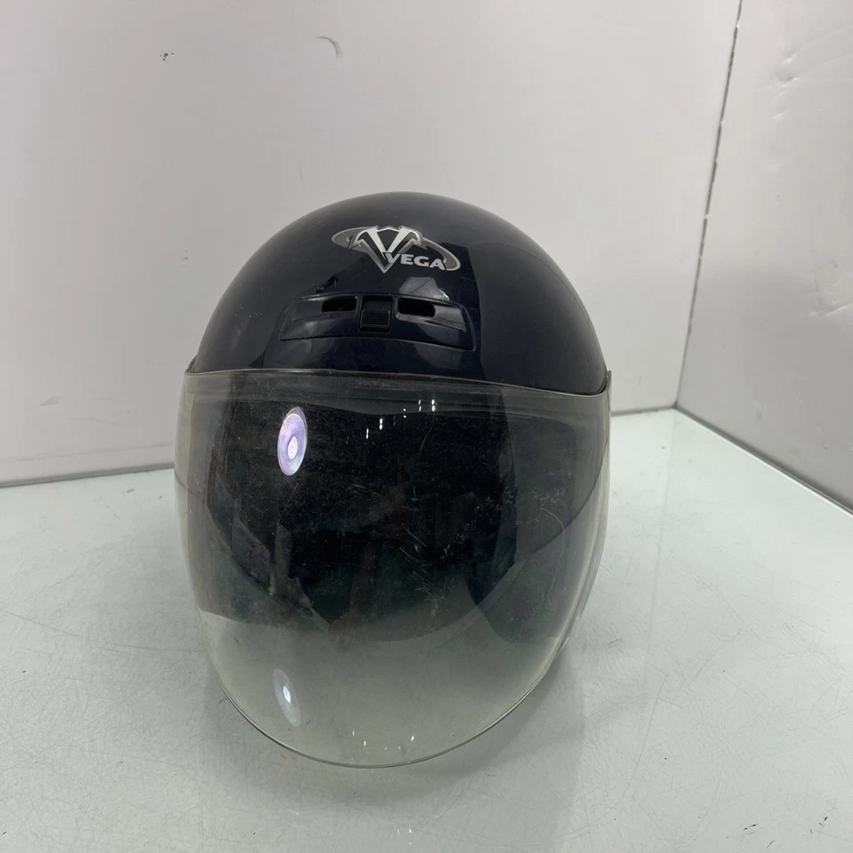 CASCO MOTO-VEGA VISTA XPV PROTECTOR FACIAL NEGRO Med Foto 4 de 4