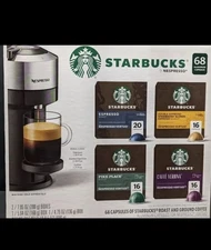 Starbucks Nespresso Vertuo Espresso Pods 68 Count Variety Pack value box 