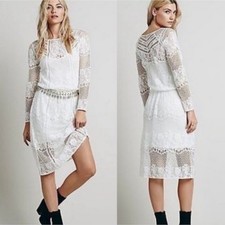 Free People Luna Lace Midi Dress