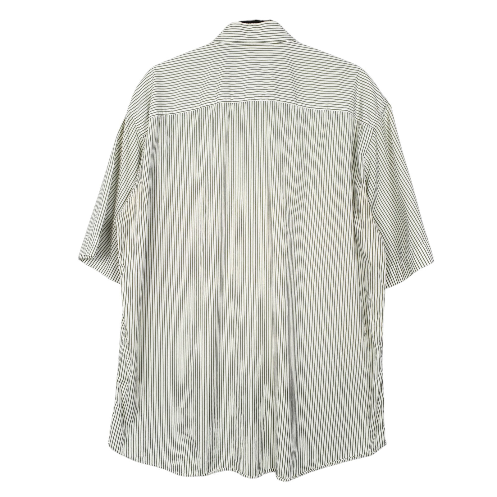 BURBERRYS Green Striped Shirt Short Sleeve Casual Cotton Mens L image 3