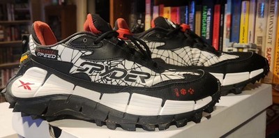 Reebok Zig Kinetica 2.5 Edge Spider Web Men's Running Shoes Black White Red US 7