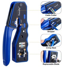Ethernet Crimping Tool Kit for RJ45 Connectors, Includes RJ45 Crimp Tool Kit