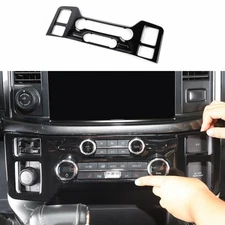 Black Center Console Air Conditioning Control Trim For Ford F150 21+ Accessories