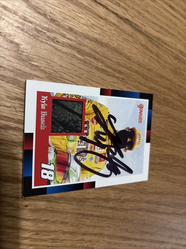 Signed 2021 DONRUSS KYLE BUSCH RACE USED TIRE 1988 RETRO SP #88R-KY RELIC M&M'S