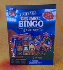 NFL Football Mascots BINGO Game Set Includes 6 Game Boards 60 Tokens 2-6 Players