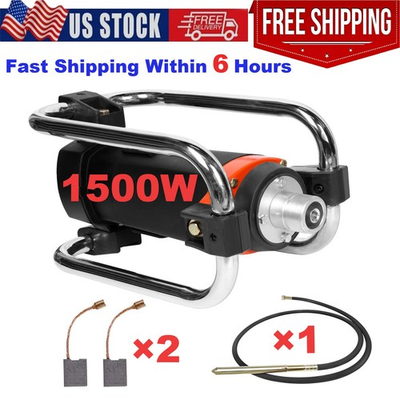 #ad 1500W Electric Concrete Vibrator 16000RPM Powerful Copper Motor Concrete tool $182.50
