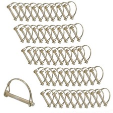 8mm Shaft Locking Retaining Pin D Clip PTO Fasteners Fastening Trailers 50pc