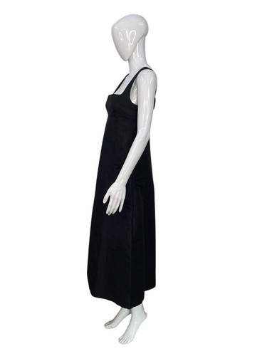 Doen Femmes Celina Heirloom Noir sans Manche Soie Trapèze Midi Robe TAILLE XS - Photo 6 sur 14
