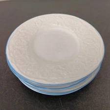 Set Of 4 Unused Tabletops Unlimited Victorian Rose 6 1/4" Bread & Butter Plates